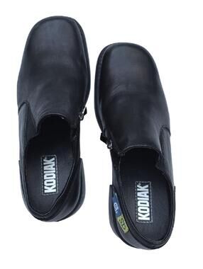 Kodiak Women's Britt Flex Slip-On Steel Toe Safety Work Shoes Black Leather Sz 9